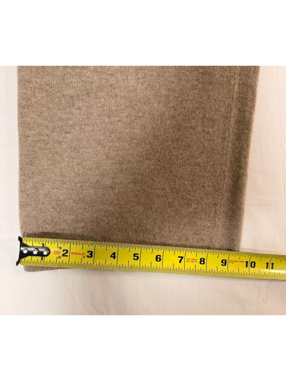 Hannah Rose 100% Cashmere Wide-Leg Pants in Beige, Size Large